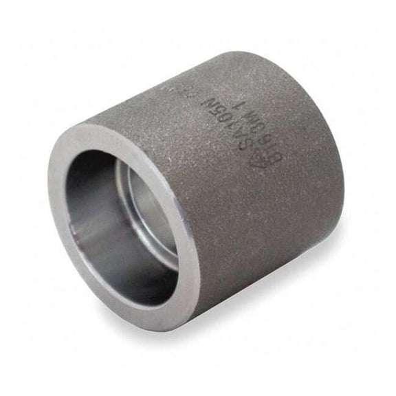 Coupling Coupling, 3/4" Pipe, Socket Weld, Black Forged Steel, Class 3000