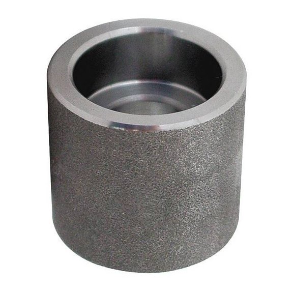 Half Coupling Half Coupling, 3/4" Pipe, Socket Weld, Black Forged Steel, Class 3000