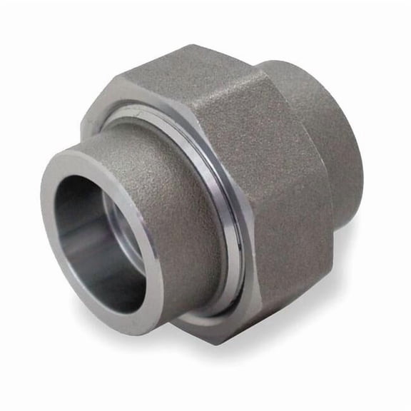 Union Union, 1" Pipe, Socket Weld, Black Forged Steel, Class 3000 1MNU6