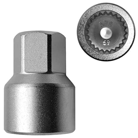Socket Wheel Locking Nut Key Replacement For , 51 Thick-walled Wheel Lock Nut Socket Adapter, Wheel Anti-Theft Lug Nut Removal Tool
