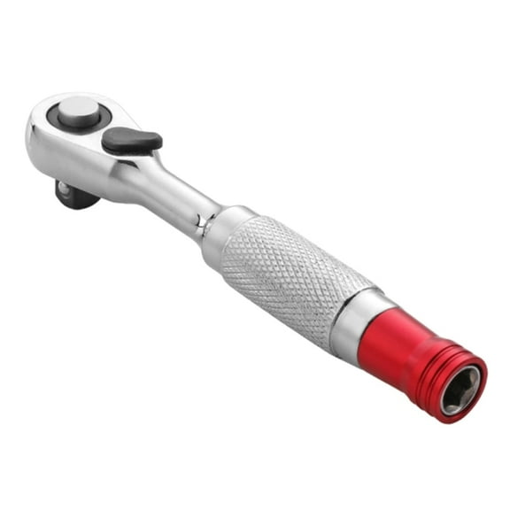 Socket Wrench 1/4" Drive Ratchet Handle Steel Construction Professional Precisions Mechanics Tool