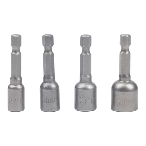 Socket Wrench Set 4pcs 1/4 Inch Hex Shank Magnetic Nut Driver 6 8 10 13mm for Power Drill Electric Screwdriver