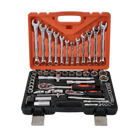 Socket Wrench Set 61 Pcs /set Spanner Car Ship Machine Repair Service Tools Kit With Heavy Duty Ratchet 61 Pcs /set