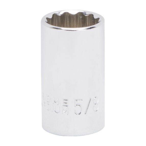 Vulcan MT6515878 Drive Socket, 5/8 in Socket, 1/2 in Drive, 12-Point, Chrome Vanadium Steel, Chrome