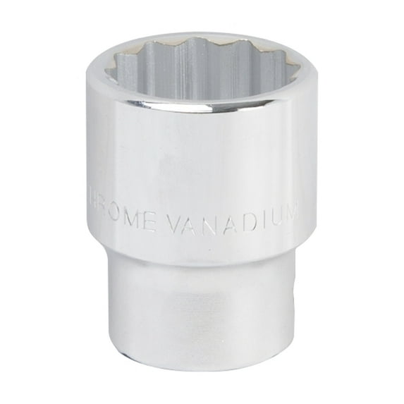 Vulcan MT-SM6032 Drive Socket, 32 mm Socket, 3/4 in Drive, 12-Point, Chrome Vanadium Steel, Chrome