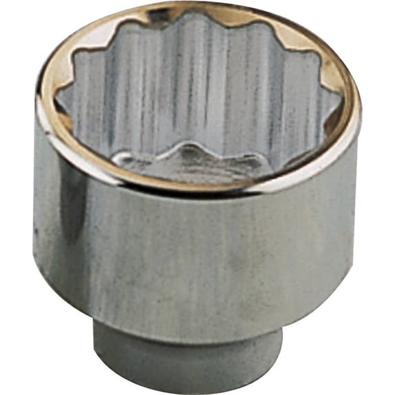 Vulcan MT-SM6030 Drive Socket, 30 mm Socket, 3/4 in Drive, 12-Point, Chrome Vanadium Steel, Chrome