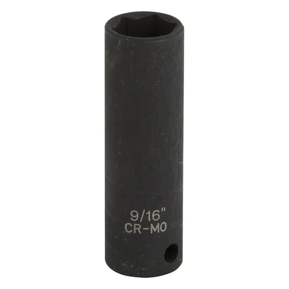 Vulcan MT6580144 Deep Impact Socket, 14 mm Socket, 3/8 in Drive, Deep Drive, 6-Point, Chrome Molybdenum Steel