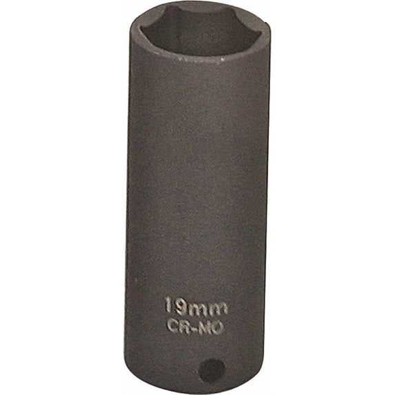 Vulcan Deep Impact Socket, 19 mm Socket, Black Phosphate