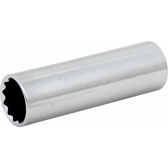Vulcan Deep Socket, 1/2 In Drive, 5/8 In, 12 Point, Chrome Vanadium Steel, Chrome