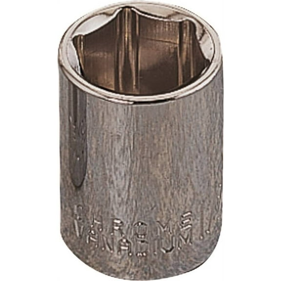 Vulcan MT649925 Drive Socket, 17 mm Socket, 3/8 in Drive, 6-Point, Chrome Vanadium Steel, Chrome