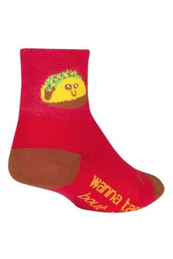 Tacotherapy Socks 9-13, Red/Yellow