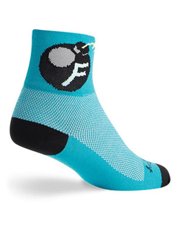 3 in. Classic F Bomb Socks, Neon Blue - Small & Medium