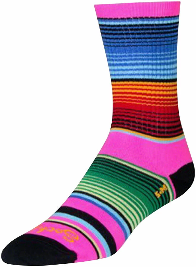 FORGE Sockguy Crew Siesta Sock: Pink/Multi-Color Sm/Md