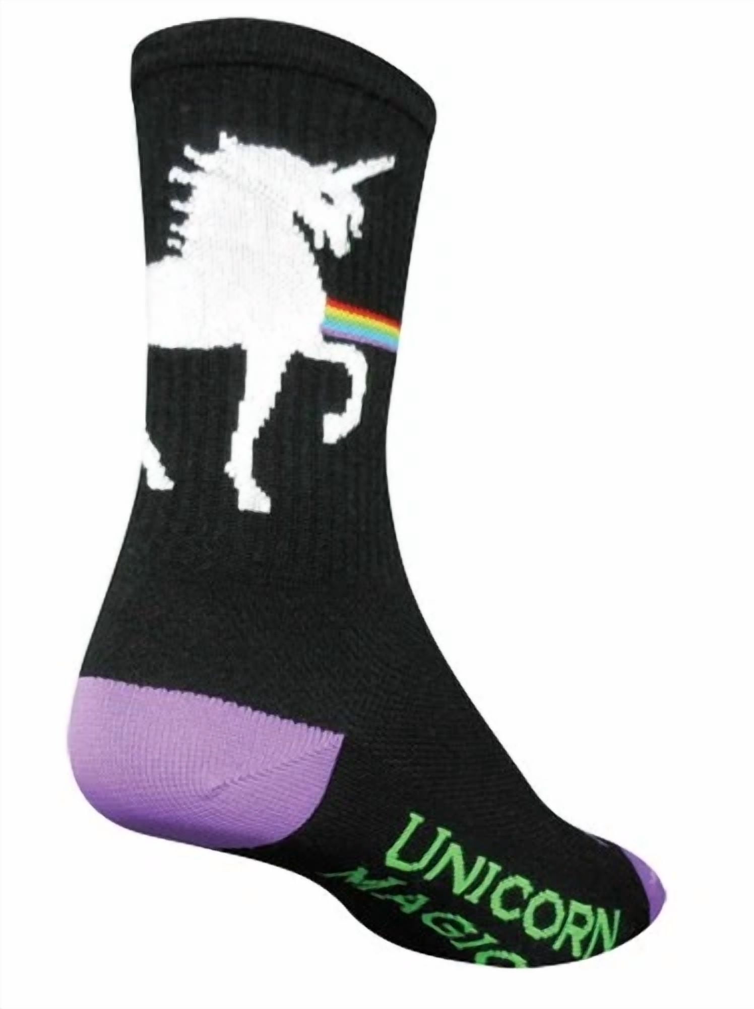 FORGE Sockguy Crew Unicorn Express Sock: Black Sm/Md