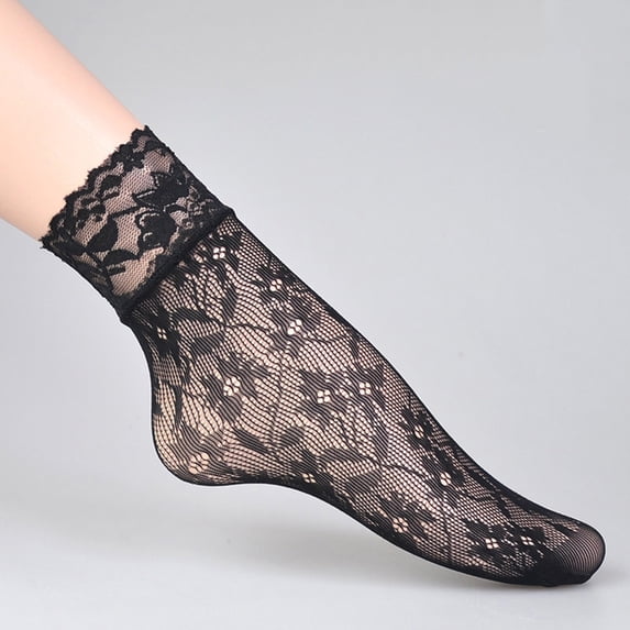 Socks 1 Pairs Women Lace Ankle Socks Fishnet Short Stockings