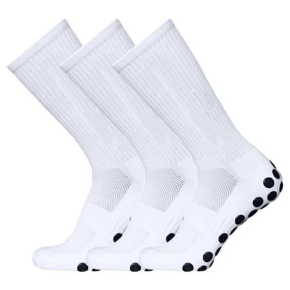 Socks 3 Pairs Outdoor Sports Running Socks Stretch Socks Athletic Football Soccer Socks Anti Slip Socks With Grips