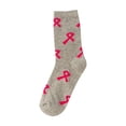 thumbnail image 1 of Socks AURORADY Breast Cancer Awareness Socks Ribbon Soft Ankle Crew Socks, Women's Socks Grey, 1 of 2
