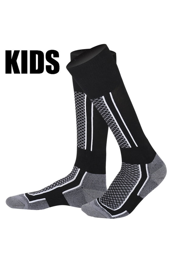 Socks AURORADY Socks Women/Men/Kids Winter Ski Snow Sports Socks Thermal Long Ski Snow Walking, Women's No Show Liner Socks Grey