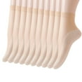 thumbnail image 1 of Socks Breathable SoftComfortable 10 Pairs Women's Solid Patterned Cotton Bottom Non Slip Mid Tube Beige, 1 of 7