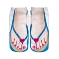 thumbnail image 1 of Socks Breathable SoftComfortable 3D Pattern Manicure Print Funny Hidden Running Women Personalized Blue, 1 of 5
