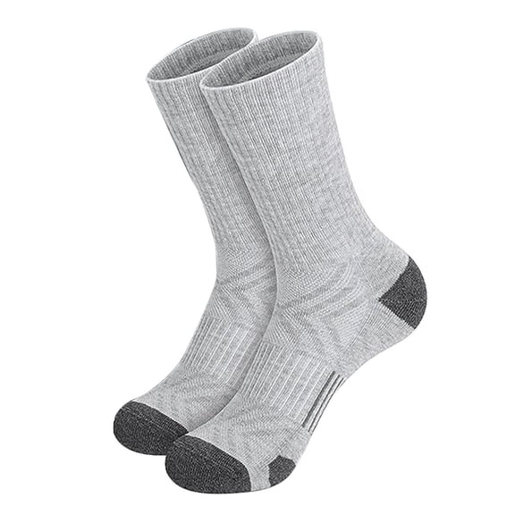 Socks Breathable SoftComfortable Men's Medium Tube Solid Color Basketball Sport Medium Tube Autumn and Winter Men's Long Tube Gray