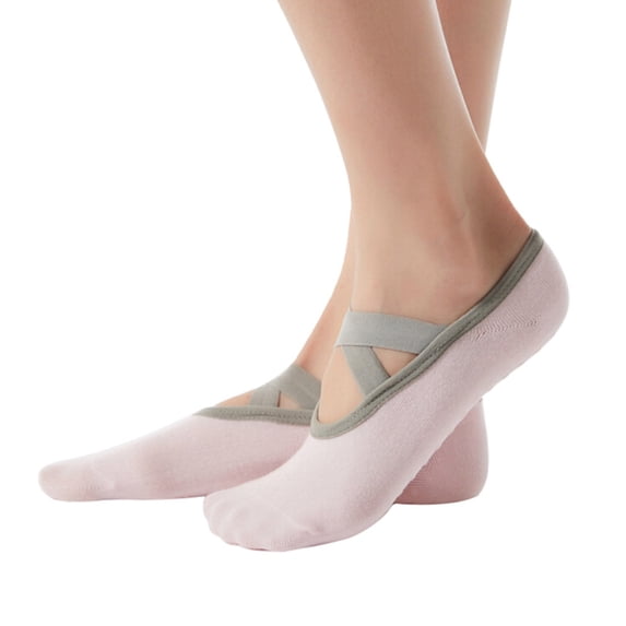 Socks Breathable SoftComfortable Women Yoga Anti Slip Bandage Sports Ballet Dance Slippers Pink