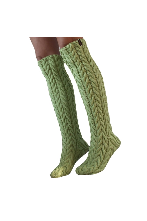 Socks Cable Knitted Thigh High Boot Socks Extra Long Winter Stockings Over Knee Leg WarmersSocks For Women