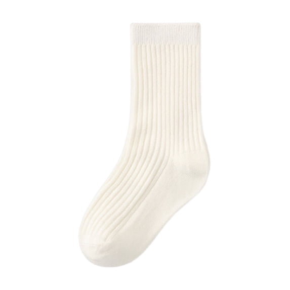 Socks Children's Socks Boys Middle Tube Socks Solid Color Socks Gym Socks White XXL