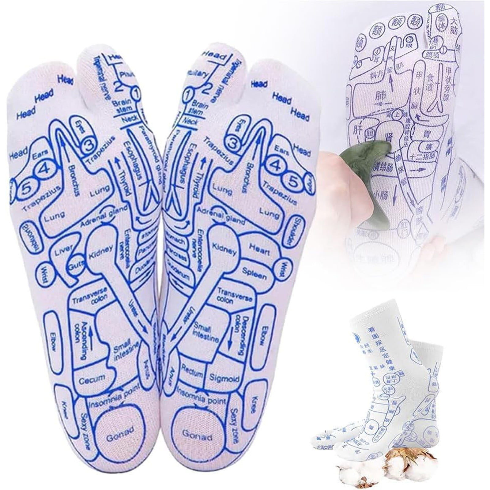 Socks Chinese Heritage Acupoint Socks With Foot Massage Set Clear