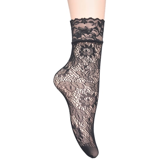 Socks Compression Comfort Socks For Women 1 Pairs Lace Ankle Fishnet Short Stockings