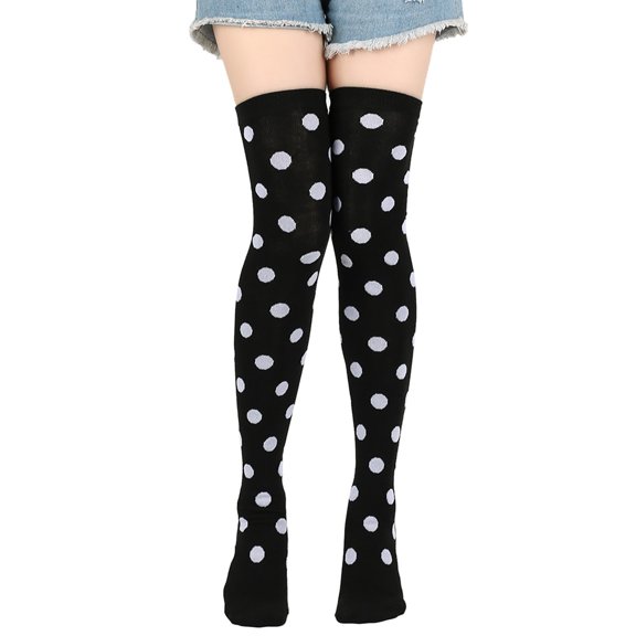 Socks Compression Comfort Socks For Women Dress Up Stocking Festival Makeup Dress Up Props COS Dots Knee Stocking