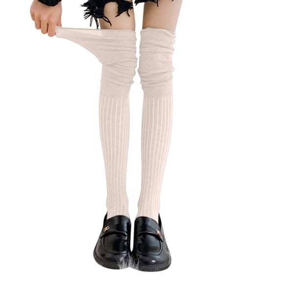 Socks Compression Comfort Socks For Women Solid Knitted Cotton Stocking Thigh Long Warmers Knee Over Extra