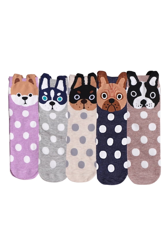 Socks Compression Socks For Women Casual Funny Novelty Ankle Cute Cartoon Animal Dog Cat Soft Cotton Crew