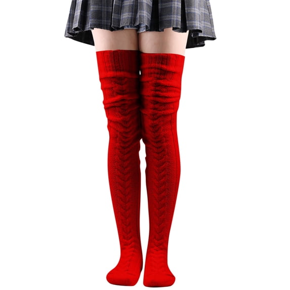 XUEMAO Socks For Women Fashion Clothing Compression Stockings For Women Knit Leg Long Warmers Knee Cable Boot Over Extra
