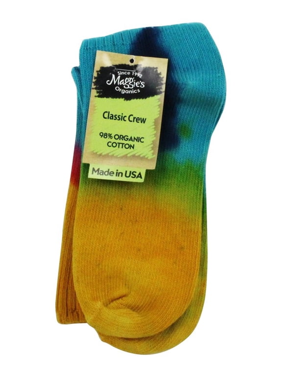 Socks Crew Singles Size 9-11 Tie Dye 1 Pair