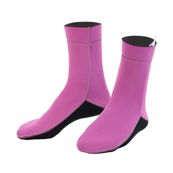 Socks Diving Scuba Socks Wetsuit Fin Booties for Men Women, Surfing Sock Thermal Flexible Anti Slip for Swimming L (Pink)