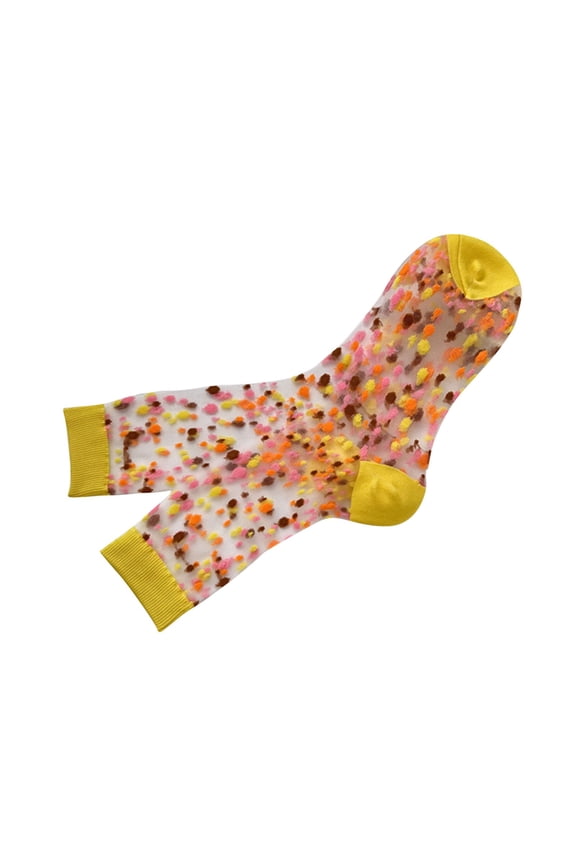 Socks Dot Glass Thin Socks Dot Medium Tube Socks Transparent SocksSocks For Women