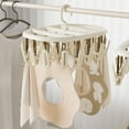 thumbnail image 1 of Socks Drying Rack, Multifunctional Foldable Laundry Helper with Clips for Underwear, Gloves, Towels, Space Saving Design for Dorm and Home Use, 1 of 6
