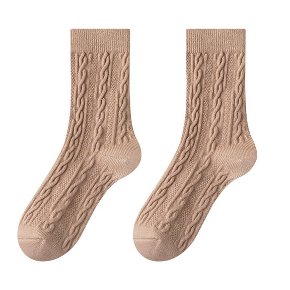 Socks Fashion Thick Children's Mid Tube In Autumn And Solid Cotton Boneless Thickened Dough Stockings Cotton In Socks For Women
