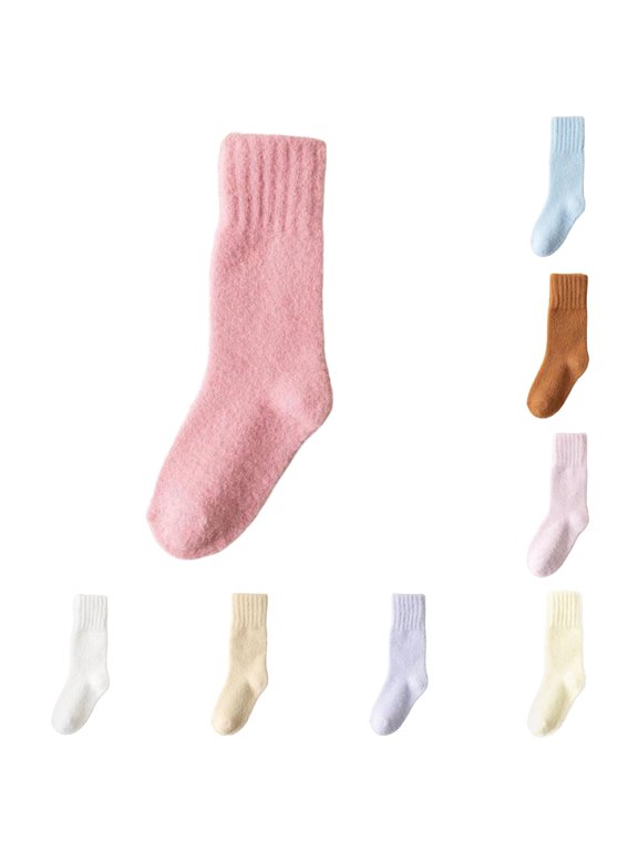 Socks Fashionable Pattern and Solid Color Thickened Warm and Comfortable In Autumn and Winter Indoor and Outdoor Children Socks Compression Stocking for Women Garter Panties Footlocker Edgy Vamp