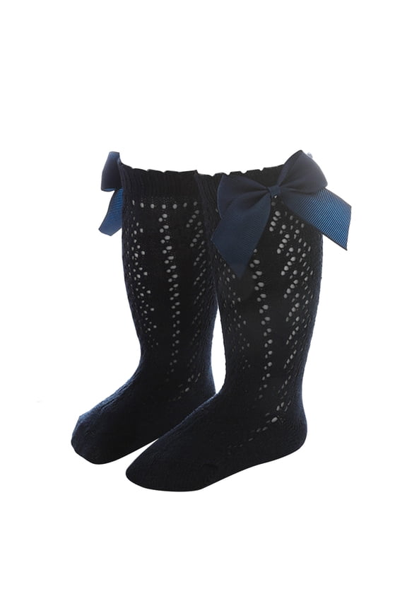 Bysome Socks For Kids Baby Toddlers Girls Knee High Socks 1 Pack Bow Long Stockings Ruffled Socks School Leggings