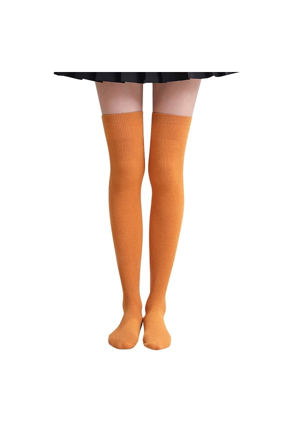 Socks For Women 1 Pair Extra Long Solid Color Thigh High Socks Over The Knee High Boot Stockings Nylon Leg Socks