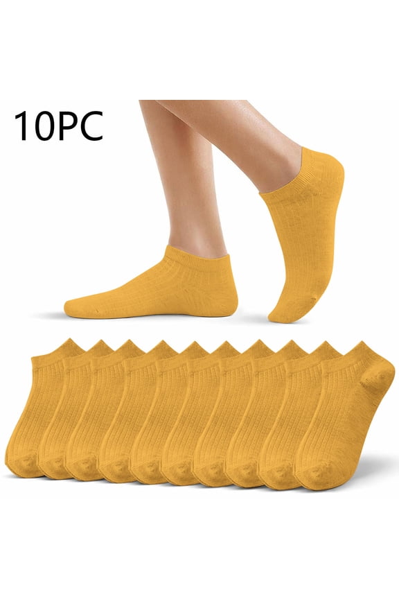 Socks For Women 10-Pack No Show Socks Low Cut Solid Color Trainer Ankle Socks
