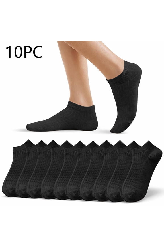 Socks For Women 10-Pack No Show Socks Low Cut Solid Color Trainer Ankle Socks