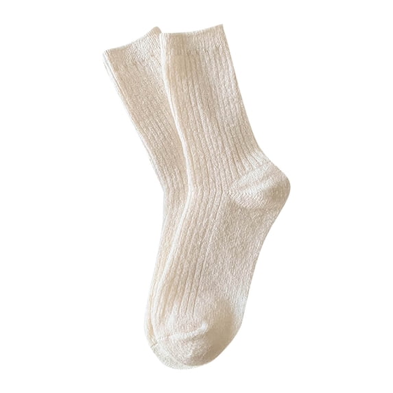 Socks For Women Autumn And Winter Solid Color Multicolor Thickened Warm Socks Casual Midtube Socks Socks
