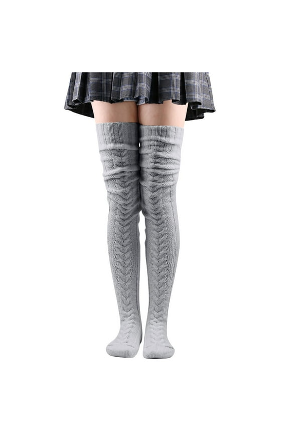 Socks For Women Knit Leg Stocking Thigh Long Warmers Knee Cable Boot Socks Over Extra Socks Socks