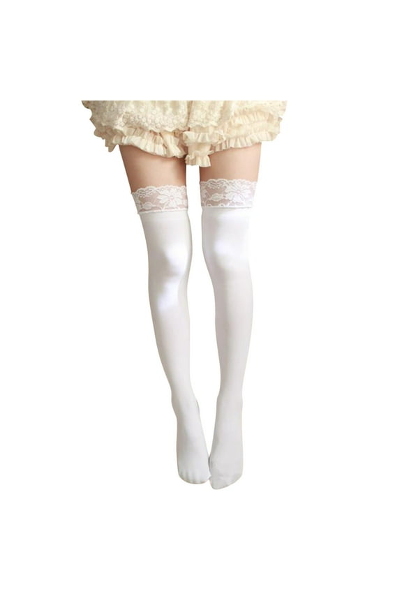 Socks For Women Lace Over Knee Stockings Solid Lace Lace Stockings Socks