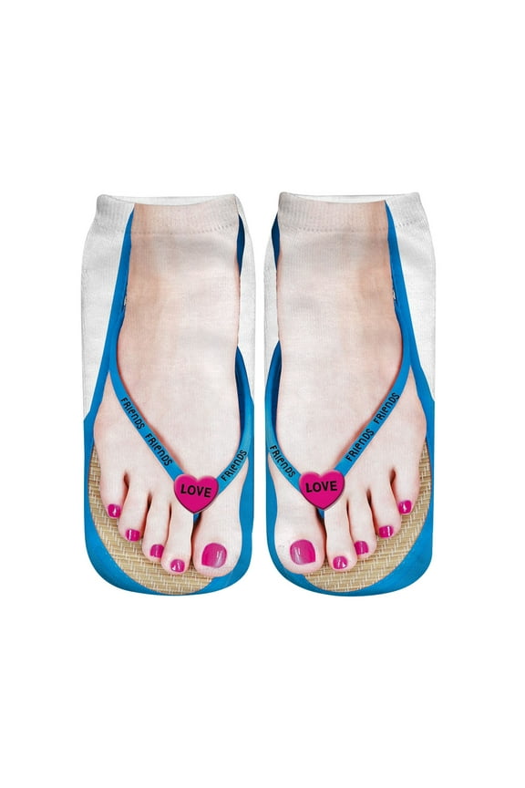 Socks For Women Men 3D Pattern Manicure Print Socks Funny Hidden Running Socks Personalized Socks