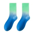 thumbnail image 1 of Socks For Women Men Fashionable Tie Dye Gradient Comfortable Casual Socks That Can Be Worn Outside Mid Calf Cotton Socks, 1 of 4