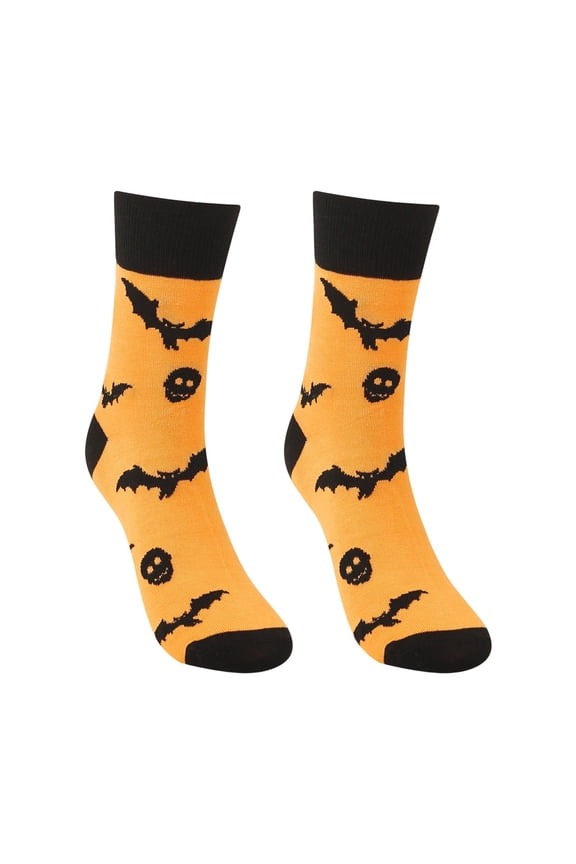10 Pairs Socks For Women Pumpkin Witch Novelty Crew Mid Length Unisex Ankle Socks,Grey,One Size